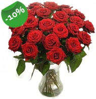 Vazo içerisinde 25 adet kırmızı gül  Bursa ucuz çiçek gönder 