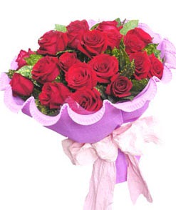 12 adet kırmızı gülden görsel buket  Bursa İnternetten çiçek siparişi 